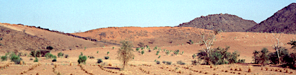 A hot dry landscape in Western Sudan